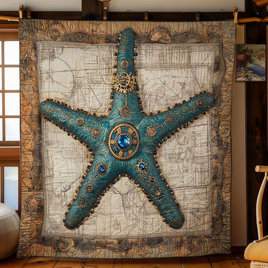 Nautical Steampunk Starfish WN0602046CL Quilt