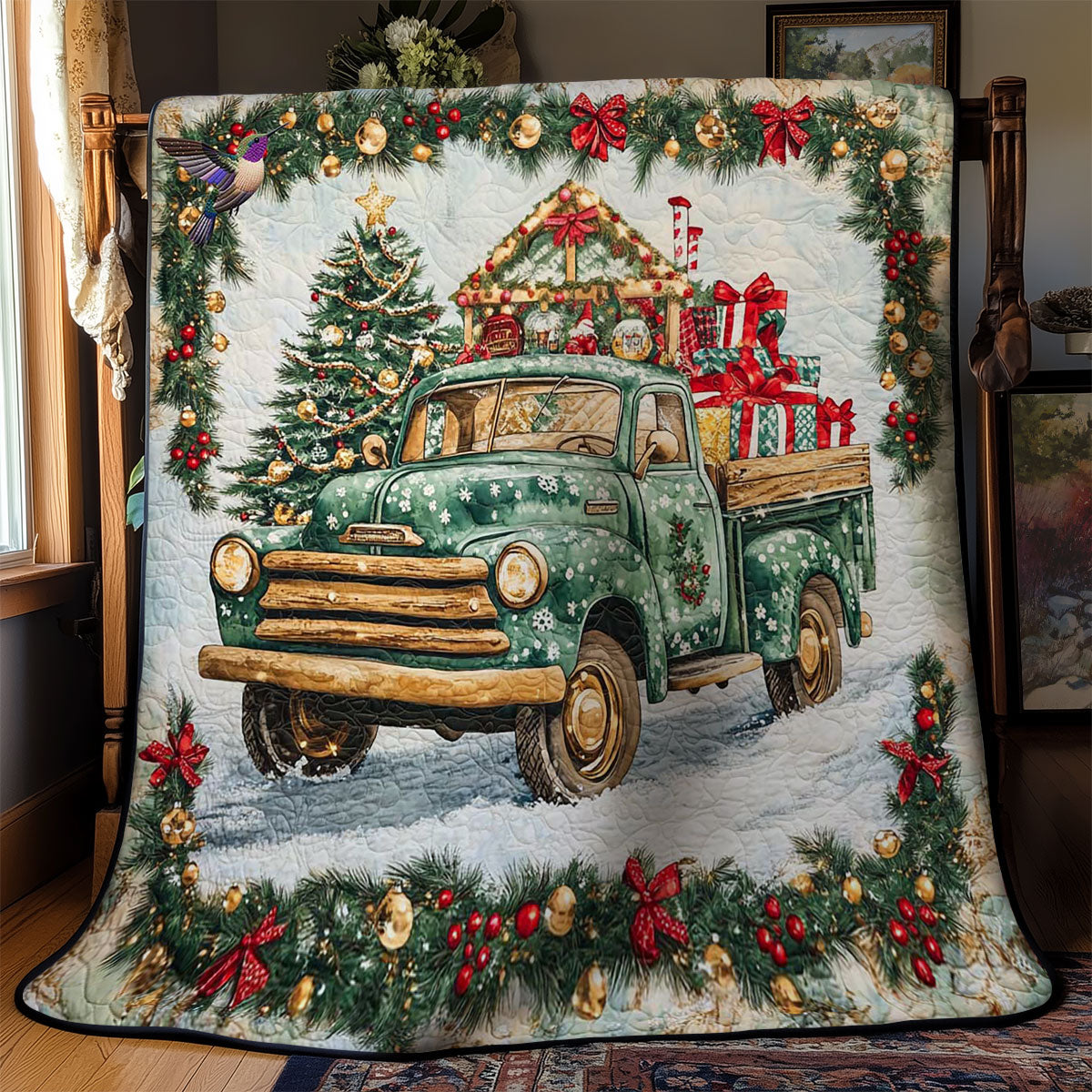 Christmas Cheer Truck WN2012026CL Quilt