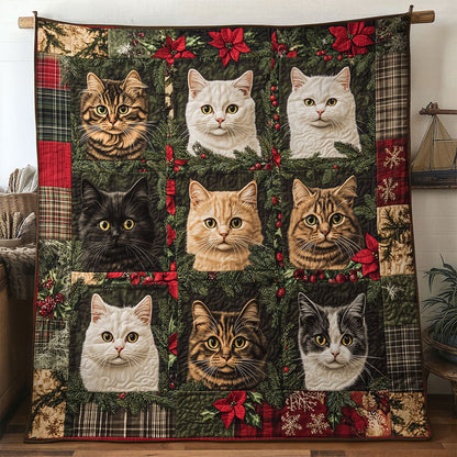 Cat Christmas Cabin WN0811003CL Quilt