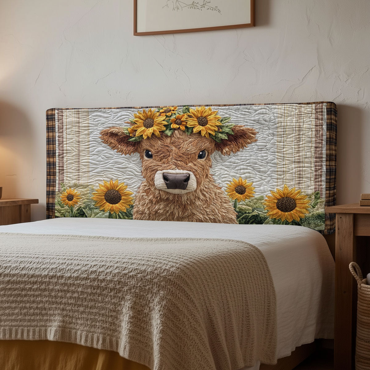 Cheerful Moo CP1912010CL Quilted Headboard Slipcover