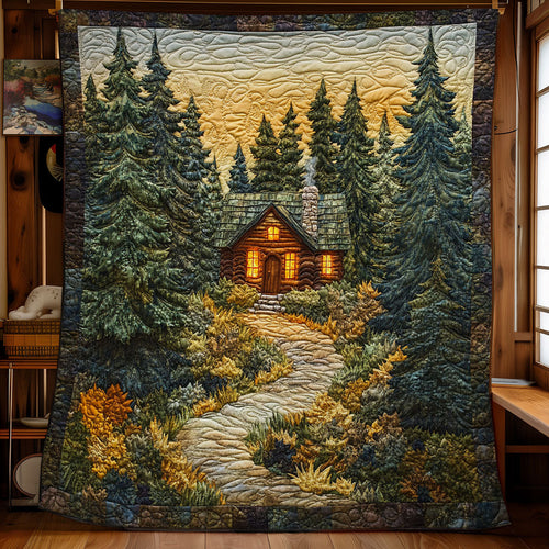 House And Pine Tree WY1202113CL Quilt