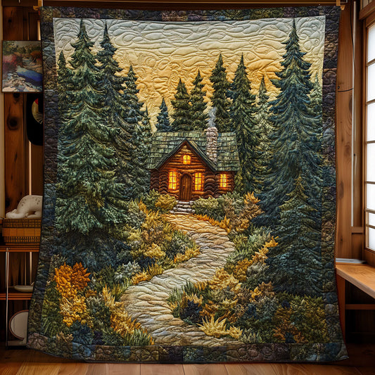 House And Pine Tree WY1202113CL Quilt