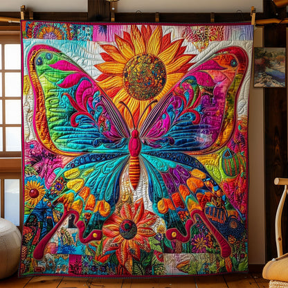 Hippie Butterfly Portrait WY0801030CL Quilt