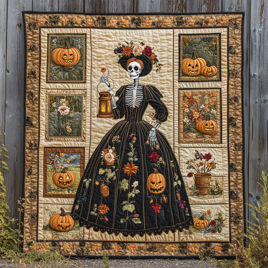 Harvest Ball Skeleton Lady WN1908038CL Quilt
