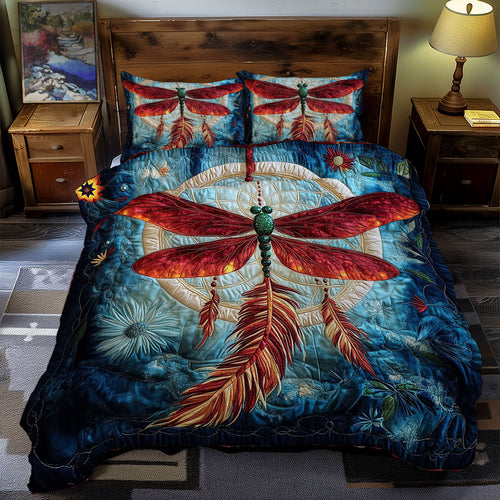 Fire Dragonfly Dreamcatcher WY0312077CL Duvet Cover Set