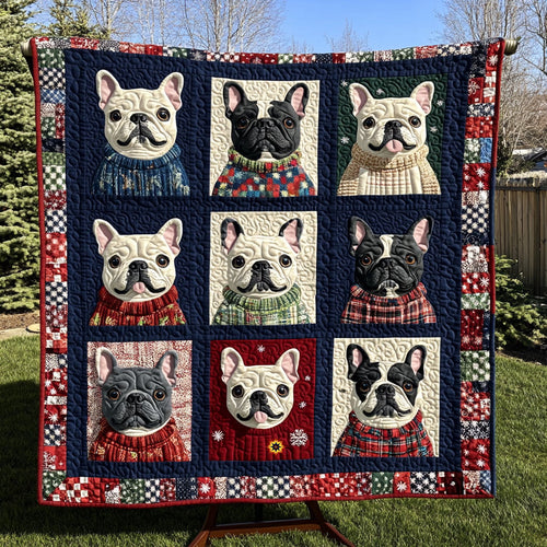 Winter French Bulldog WJ3110023CL Quilt