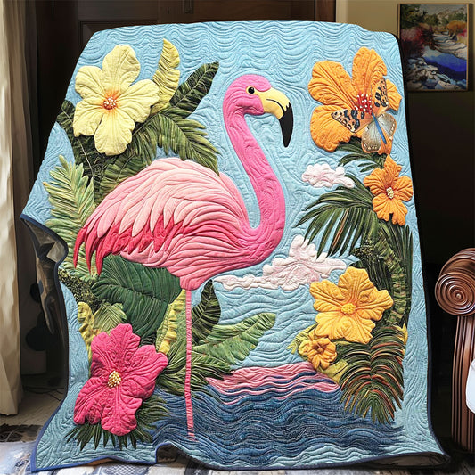 Tropical Flamingo WP2412016CL Quilt