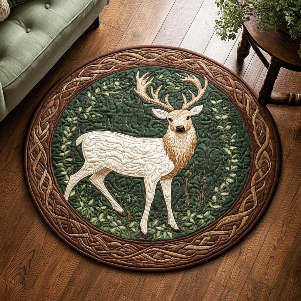 Guardian Deer WN1803014CL Quilted Round Mat