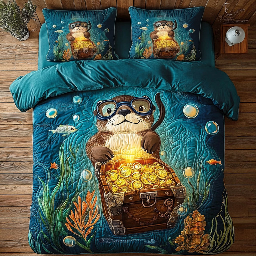 Sea Otter And Treasure WY2006045CL Duvet Cover Set