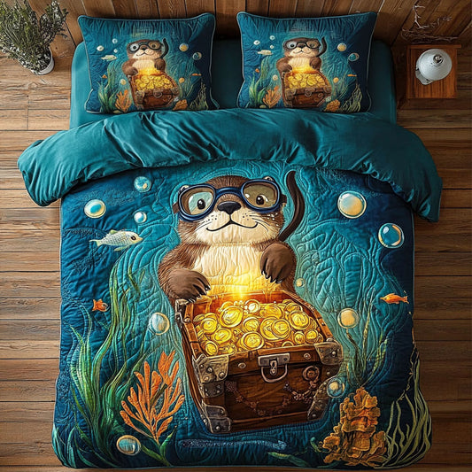 Sea Otter And Treasure WY2006045CL Duvet Cover Set