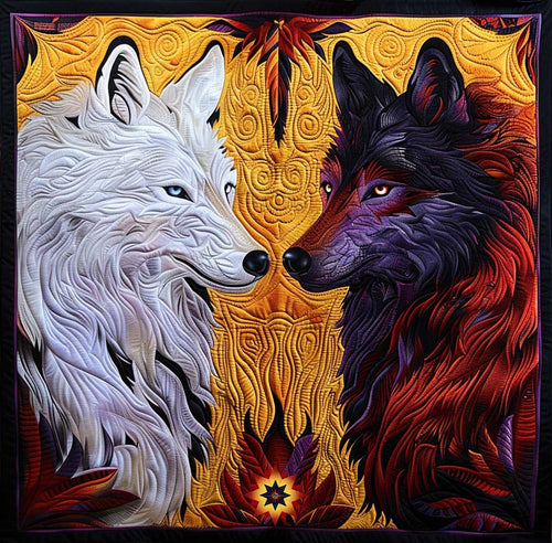 Light And Dark Wild Wolf WP2510013CL Quilt