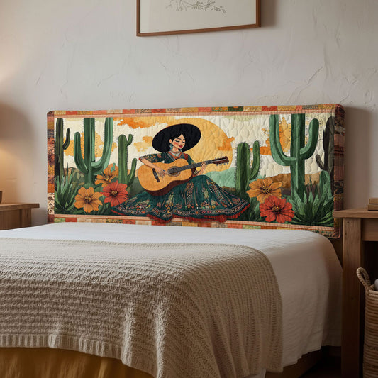 Mexican Mariachi Woman Fiesta WN1112177CL Quilted Headboard Slipcover