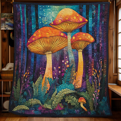 Mushroom Forest In Night WY2001091CL Quilt