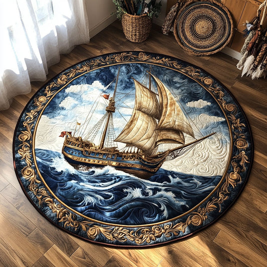 Ocean Odyssey WY3006131CL Quilted Round Mat