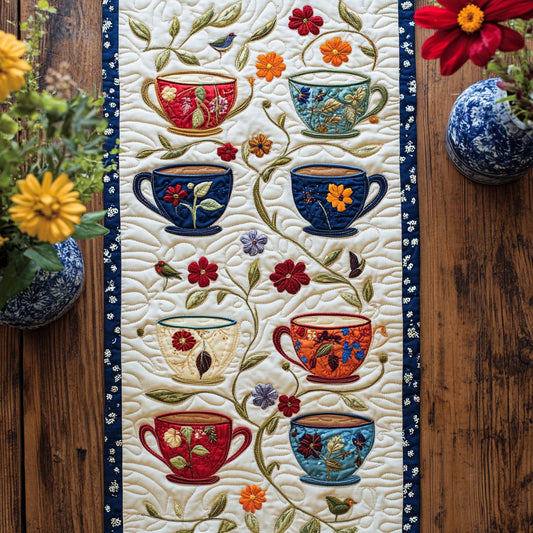 Blossom Teacup CW3005617CL Quilted Table Runner