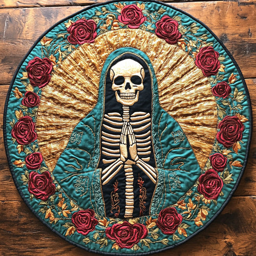 Crowned Skeleton WN2908012CL Quilted Round Mat