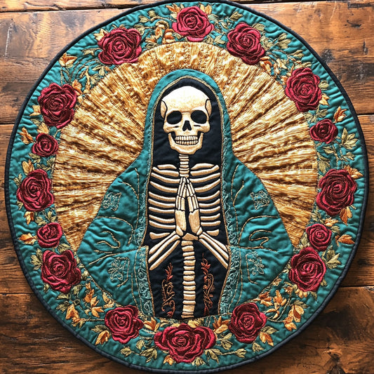 Crowned Skeleton WN2908012CL Quilted Round Mat
