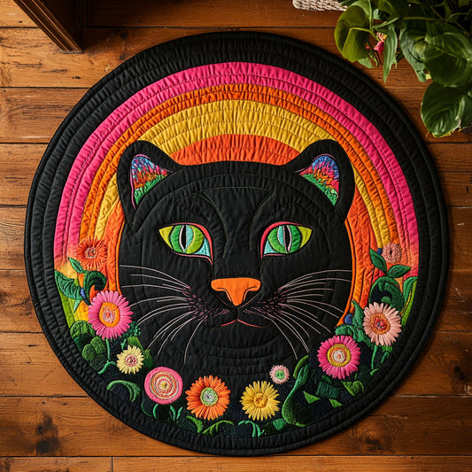 Psychedelic Panther CP1606009CL Quilted Round Mat