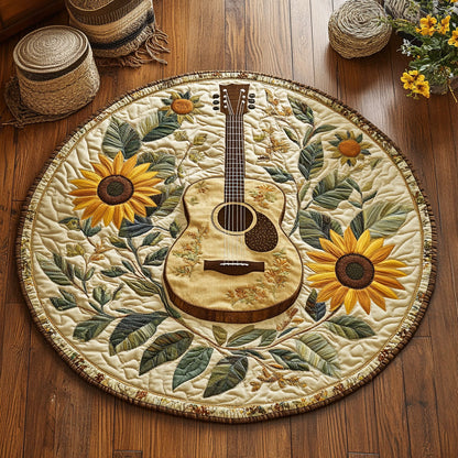 Sunflower Guitar WY0605012CL Quilted Round Mat