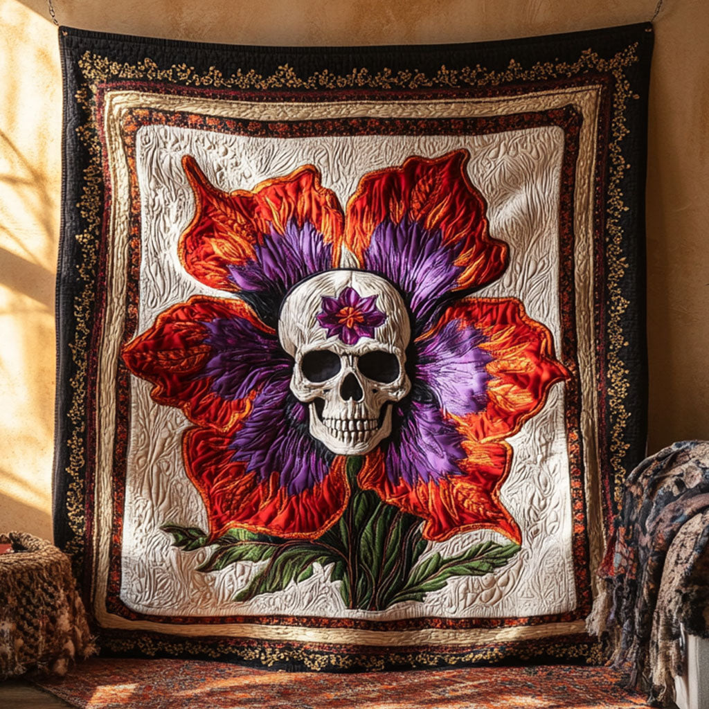 Dark Bloom Skull WN1109004CL Quilt