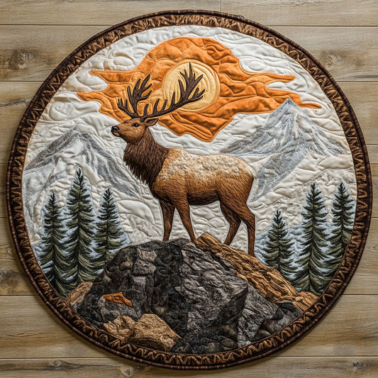 Deer CW2105338CL Quilted Round Mat