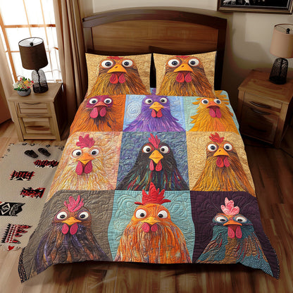 Whimsical Chicken WU2612007CL Duvet Cover Set