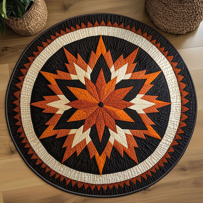 Regal Mandala Star WN1009028CL Quilted Round Mat
