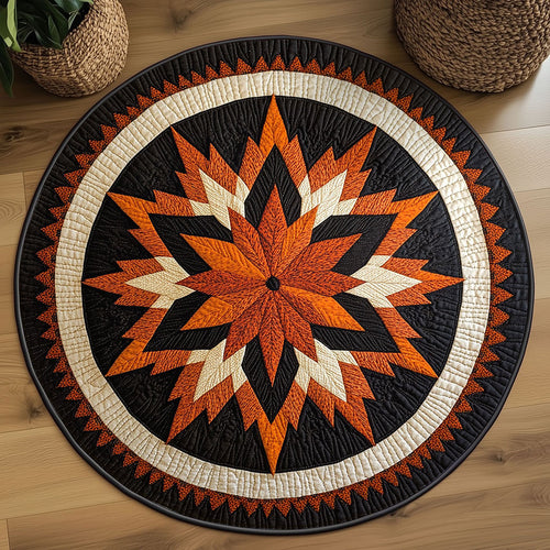 Regal Mandala Star WN1009028CL Quilted Round Mat