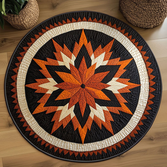 Regal Mandala Star WN1009028CL Quilted Round Mat