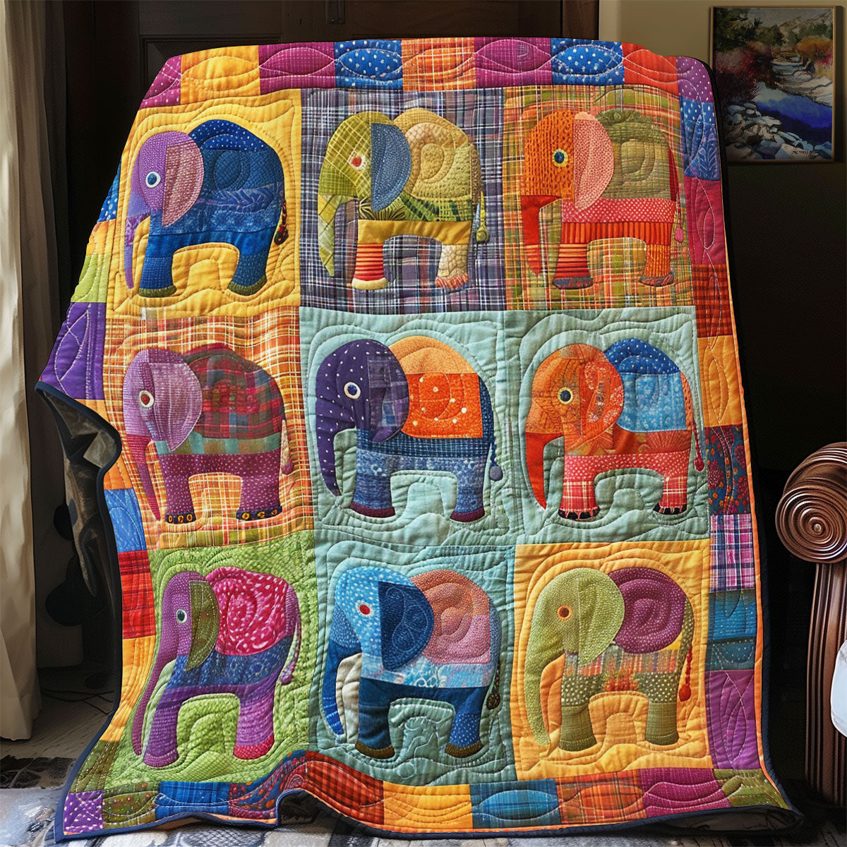 Elephant Quilt CP0512142CL Quilt