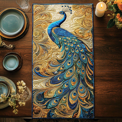 Majestic Peacock CW1505129CL Quilted Table Runner