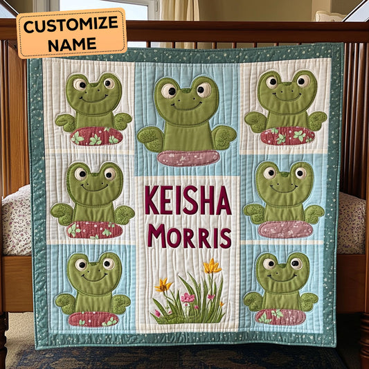 Hoppy Friends CP2607035CL Personalized Baby Quilt