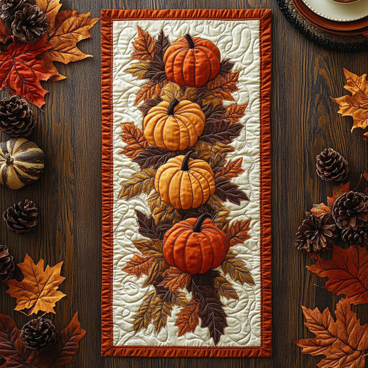 Harvest Pumpkin Lane WX0307039CL Quilted Table Runner