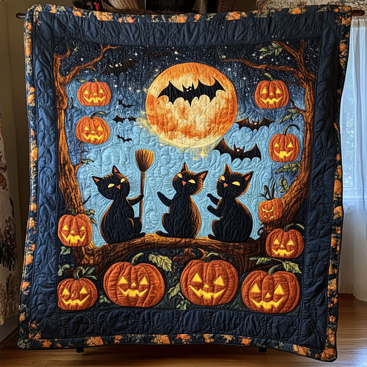 Moonlight Meowsters WY1007039CL Quilt