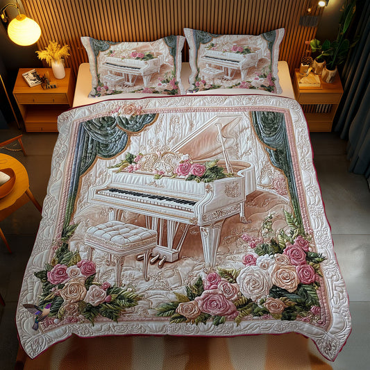 Rose White Piano WY2712134CL Duvet Cover Set