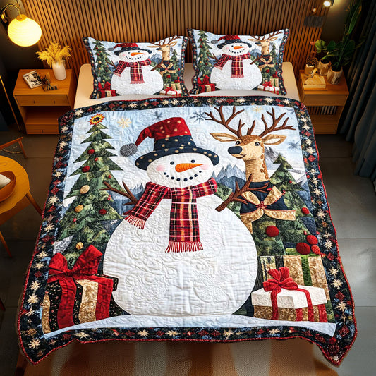 Snowman Reindeer Christmas Gift WP2211027CL Duvet Cover Set