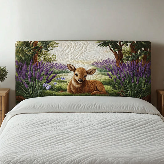 Lavender Deer QA2212006CL Quilted Headboard Slipcover