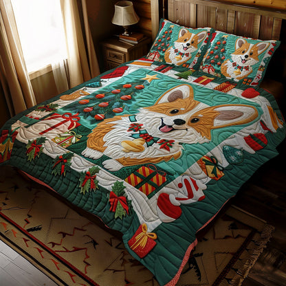 Christmas Corgi WJ1810027CL Duvet Cover Set