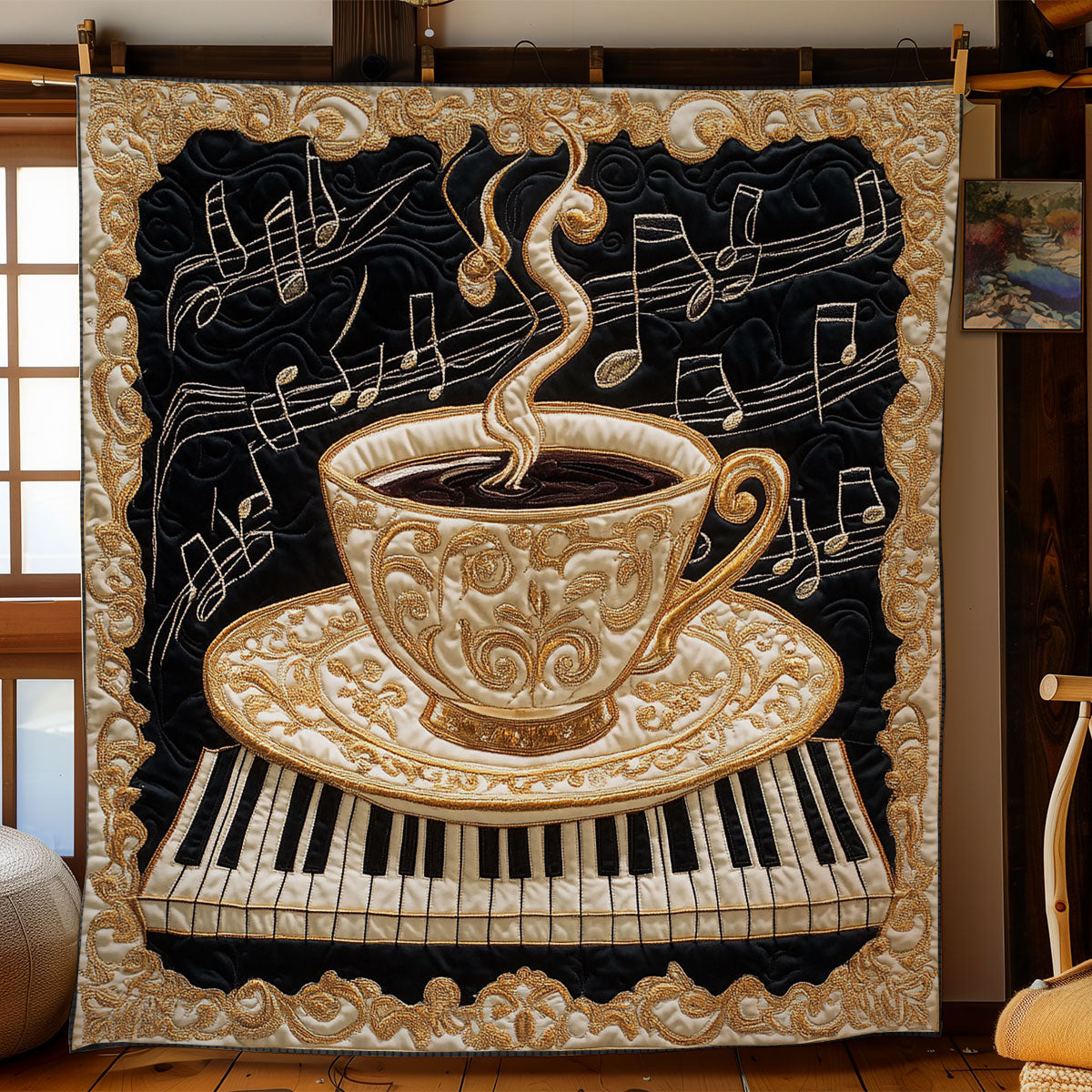 Notes from A Cup WN2605030CL Quilt