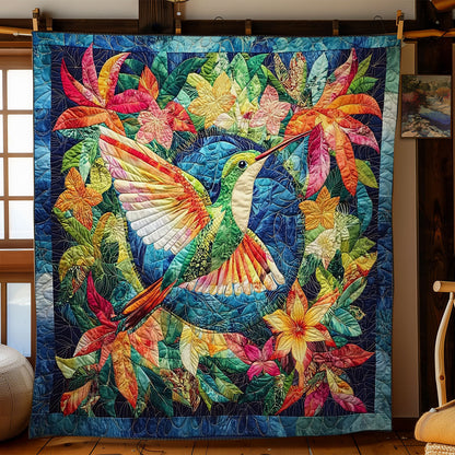 Hummingbird In Colorful Forest WY0602160CL Quilt