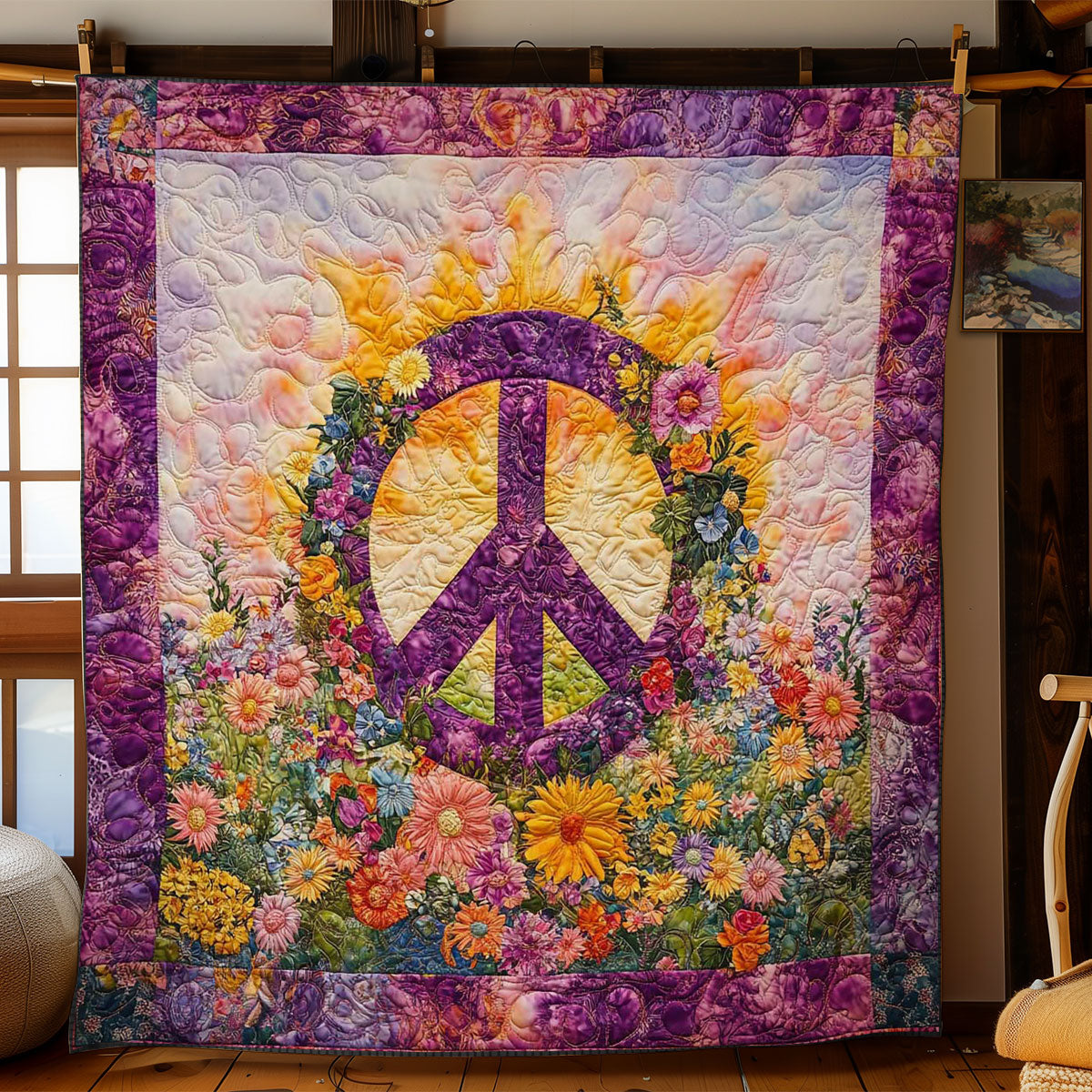 Purple Peace Harmony WN2201006CL Quilt