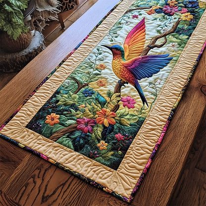 Vibrant Hummingbird WY0905052CL Quilted Table Runner