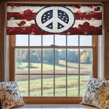 Peace Sign American WX1405031CL Quilted Valance