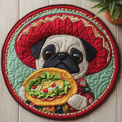 Mexican Pug CW2905563CL Quilted Round Mat