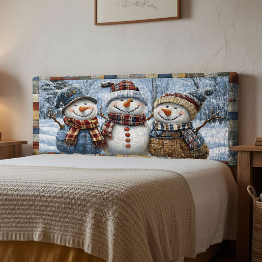 Snowman Homestead Joy WN1112188CL Quilted Headboard Slipcover