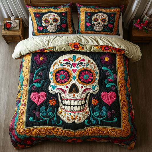 Multi-Colored Skull CQ0306062CL Duvet Cover Set