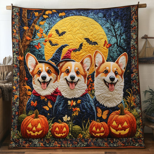 Haunted Corgi Grove WN3107027CL Quilt