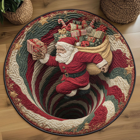 Santa Night WN2609050CL Quilted Round Mat