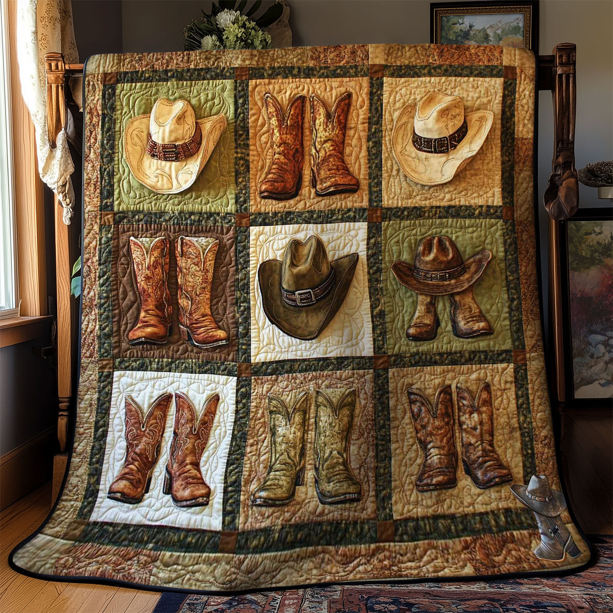 Rustic Boot And Hat WN3110016CL Quilt