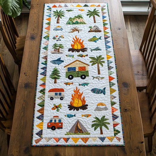 Camping Collection WP1905058CL Quilted Table Runner